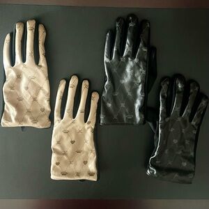 JUICY COUTURE Faux Leather Gloves-TWO Pairs
